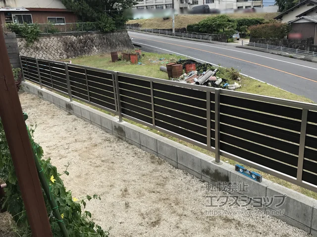 広島県朝倉郡筑前町のYKKAPのフェンス・柵 セレビューフェンス RP3型 自在柱式 施工例