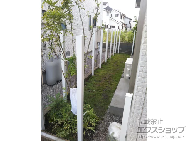 東京都石巻市のLIXIL リクシル(TOEX)のフェンス・柵 アルファプロ ホロー材 施工例
