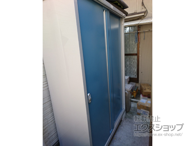 東京都大田区のの物置・屋外倉庫 シンプリー 一般型 1320×515×1903 MJX-135E-AB 施工例