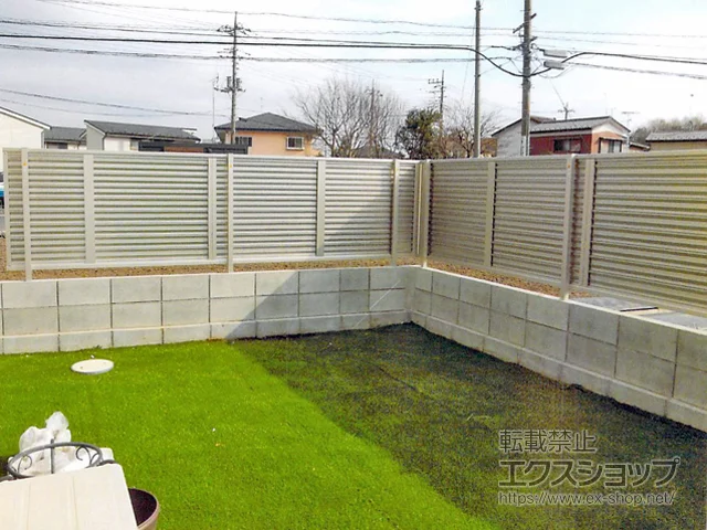 東京都熊本市のValue Selectのフェンス・柵 ミエーネフェンス 目隠しルーバータイプ 自由柱施工 施工例