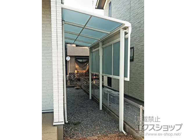 栃木県柏市ののカーポート、テラス屋根 ヴェクターテラス F型 テラスタイプ 単体 積雪〜20cm対応 施工例