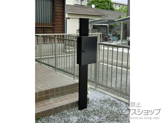 熊本県八代市のykkap機能門柱 ポスト施工例 シンプレオ ポストユニット 1型 2