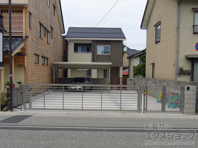 新潟県名古屋市ののカーゲート、フェンス・柵、カーポート ワイドオーバードアS1型 電動式 施工例