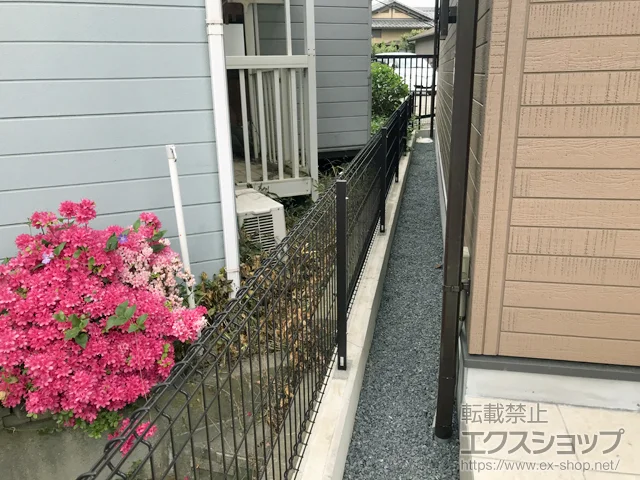 千葉県いわき市の三協アルミのフェンス・柵 ユメッシュE型 フリー支柱タイプ 施工例