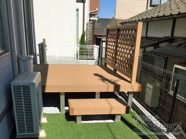 東京都熊本市ののフェンス・柵、テラス屋根、ウッドデッキ リウッドデッキ 200 施工例