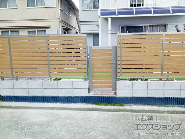 兵庫県調布市のLIXIL(リクシル)のフェンス・柵 セレビューフェンス RP3型 自在柱 施工例