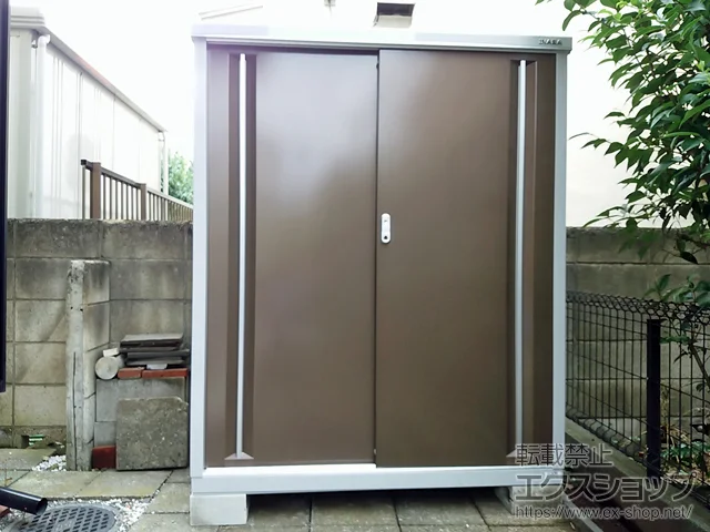 東京都川西市のイナバの物置・収納・屋外倉庫 シンプリー 一般型 1320×905×1603 MJX-139D-TB 施工例