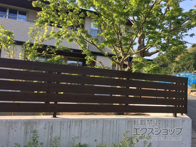 和歌山県名古屋市ののカーポート、フェンス・柵 エバーアートフェンス 横板貼 フリーポール 施工例