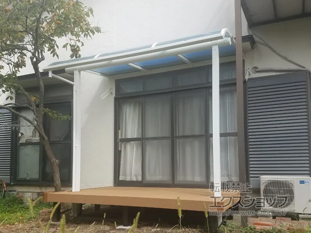 大分県栃木市のLIXIL リクシル（トステム）のテラス屋根 ヴェクターテラス R型 テラスタイプ 単体 積雪〜20cm対応 施工例