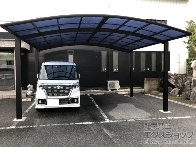 奈良県清須市のLIXIL リクシル（トステム）のカーポート プレシオスポート ワイド 積雪〜20cm対応 施工例