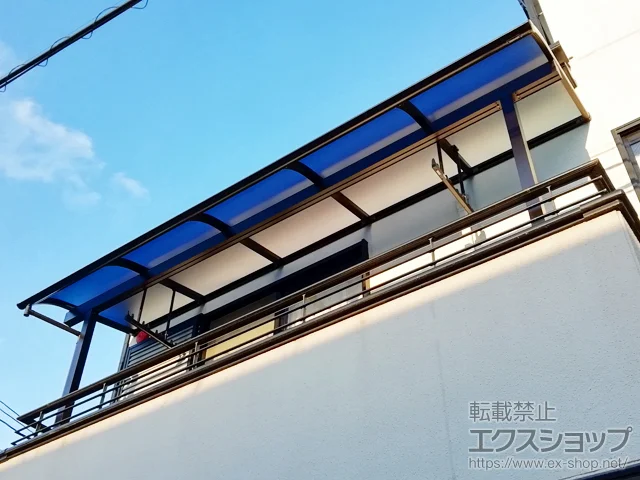 兵庫県神戸市のYKKAPのバルコニー・ベランダ屋根 ヴェクターテラス R型 屋根タイプ 単体 積雪〜20cm対応 施工例