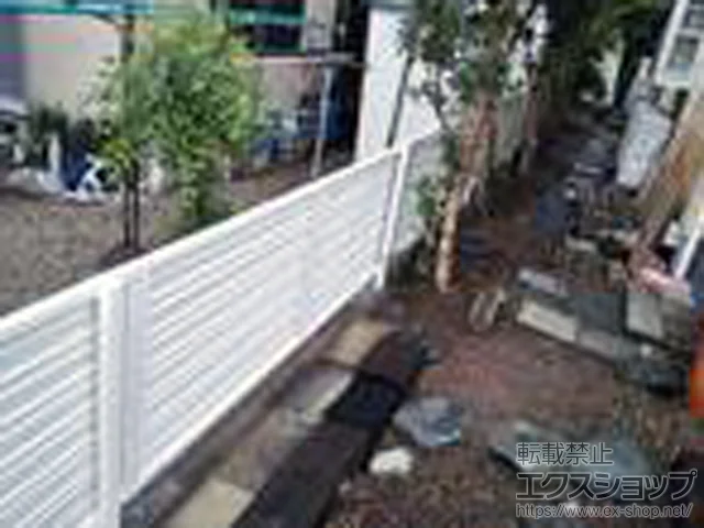 奈良県調布市のLIXIL(リクシル)のフェンス・柵 ミエーネフェンス 目隠しルーバータイプ 自由柱施工 施工例