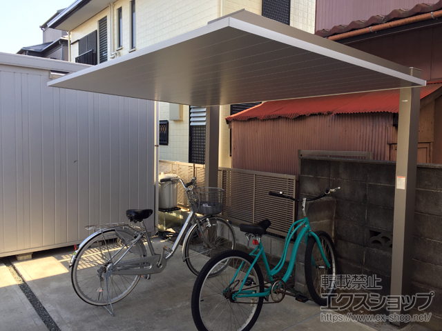 リクシル カーポート SC ミニ 基本 21-22型 標準柱（H19） 『LIXIL』『自転車置場サイクルポート自転車屋根』 - 1