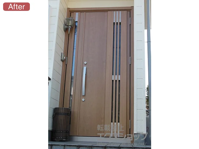 神奈川県富山市のの二重窓（内窓）、玄関ドア リシェント玄関ドア3 断熱K4仕様 手動 親子仕様(ランマ無)R M83型 施工例