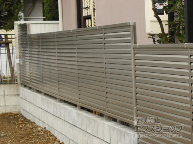 愛知県仙台市ののフェンス・柵 ミエーネフェンス 目隠しルーバータイプ 自由柱施工 施工例