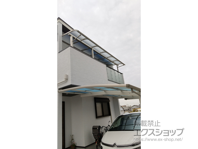 兵庫県宝塚市ののバルコニー・ベランダ屋根 ソラリア R型 屋根タイプ 単体 積雪〜20cm対応 施工例