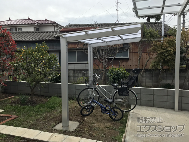 埼玉県春日部市ののサイクルポート・駐輪場 ネスカFミニ (フラットスタイル) 積雪〜20cm対応 施工例