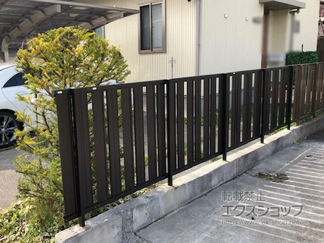 長野県吉川市のYKKAPのフェンス・柵 ニューアイシャノン 1型 フリー支柱タイプ 施工例