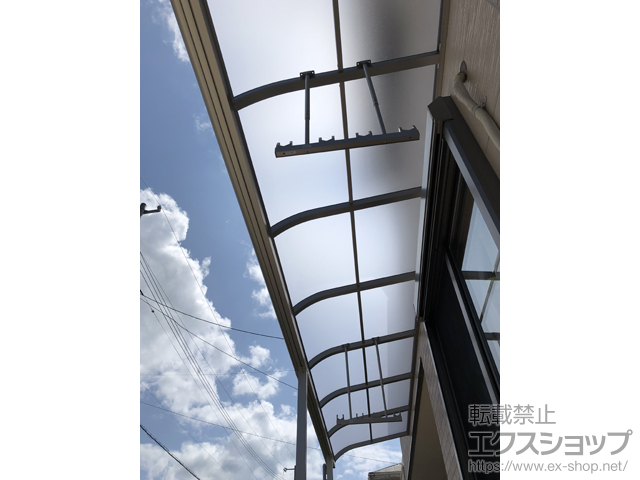 山口県山陽小野田市ののテラス屋根 プレシオステラス R型 テラスタイプ 連棟 積雪〜20cm対応 施工例