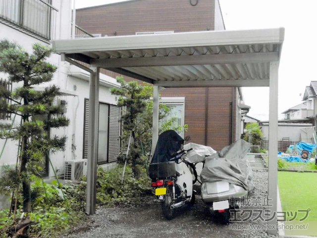 熊本県徳島市の三協アルミのカーポート テリオスポートIII 900 角柱4本柱 積雪〜30cm対応 施工例