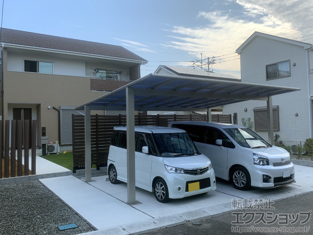 福岡県宗像市ののカーポート エフルージュ ツイン 積雪〜20cm対応 施工例