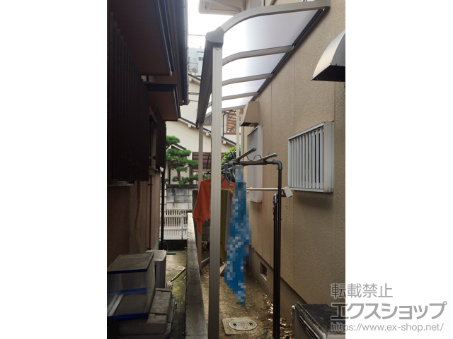 大阪府羽曳野市ののテラス屋根 プレシオステラスII R型 テラスタイプ 単体 積雪〜20cm対応 施工例