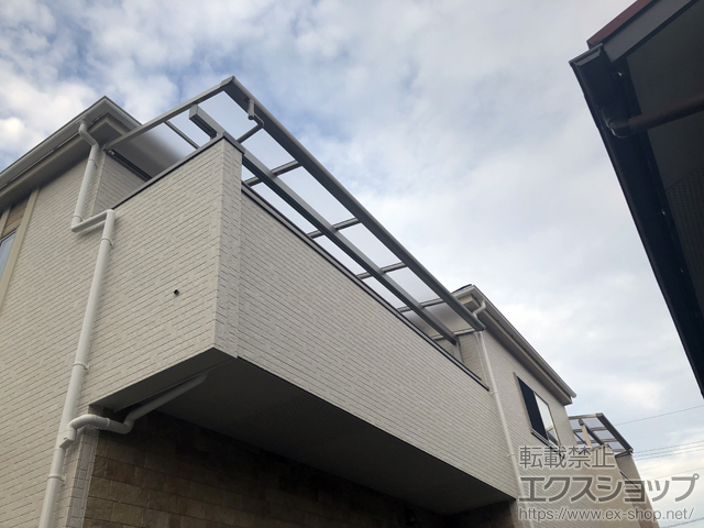 福岡県太宰府市ののバルコニー・ベランダ屋根 ソラリア F型 屋根タイプ 単体 積雪〜20cm対応 施工例