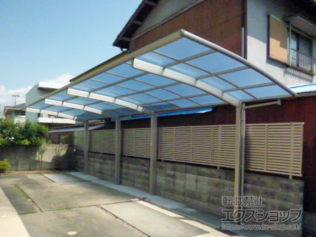 兵庫県ひたちなか市のグローベンのフェンス・柵 シンプレオフェンス3型 横太格子 自由柱施工 施工例