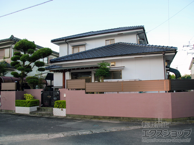 鹿児島県鹿児島市ののフェンス・柵 ミエーネフェンス 目隠しルーバータイプ 自由柱施工 施工例