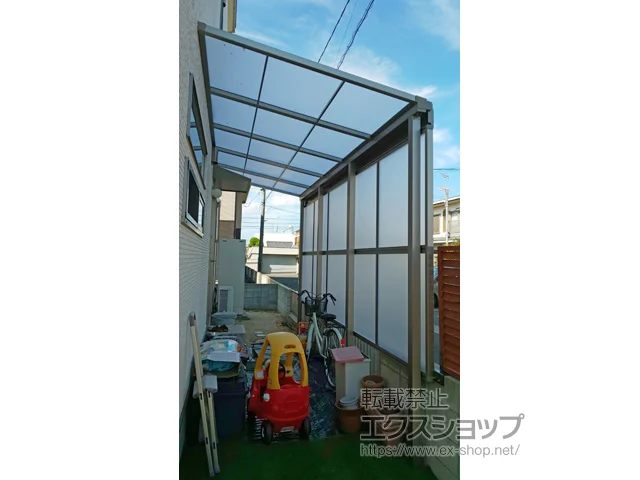 岡山県岡山市のLIXIL(リクシル)のテラス屋根 スピーネ F型 テラスタイプ 単体 積雪〜20cm対応 施工例