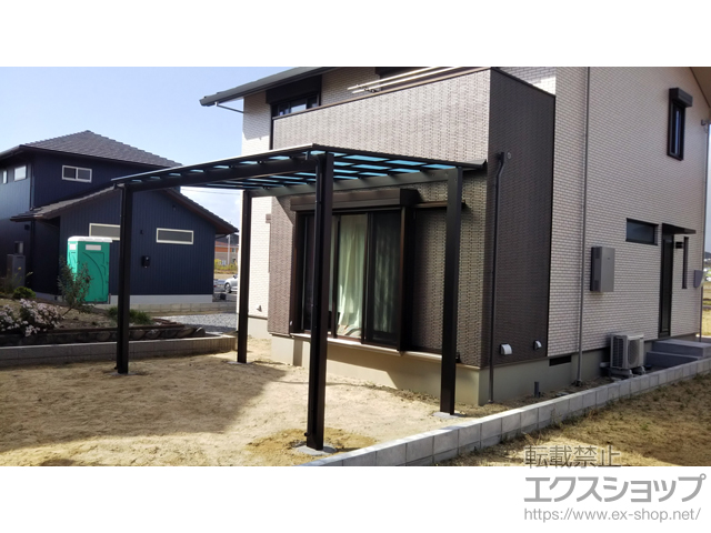 三重県三重郡川越町ののテラス屋根 エフルージュ大型テラス 独立タイプ 施工例