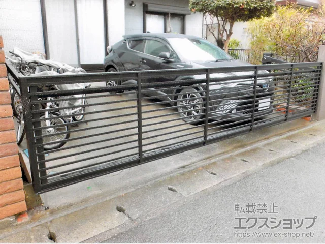 神奈川県横浜市のの門扉、カーゲート ワイドオーバードアS1型 手動式 施工例