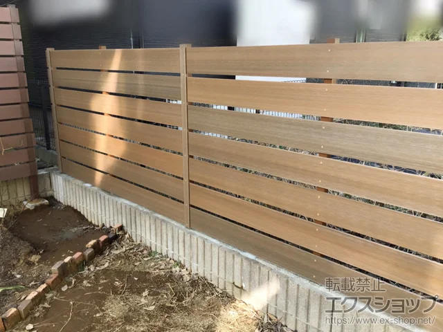 茨城県印西市のグローベンのフェンス・柵 プラド/one ジョイント有り仕様 隙間20mm H1200 施工例