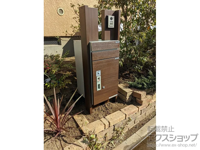 千葉県大網白里市のYKKAP機能門柱・ポスト施工例(宅配ボックス対応