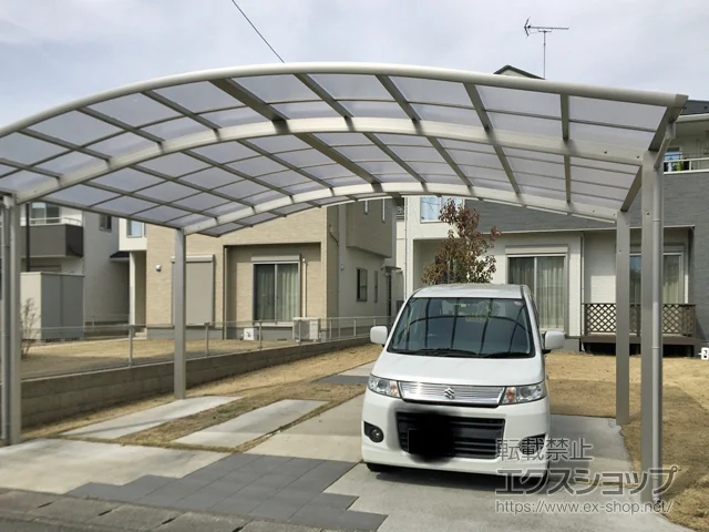 栃木県奈良市のYKKAPのカーポート レイナツインポートグラン　積雪〜20cm対応 施工例