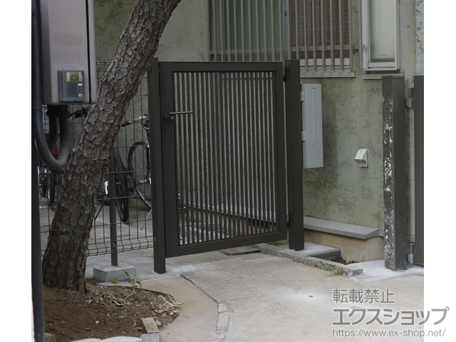 東京都札幌市のLIXIL リクシル(TOEX)の門扉 開き門扉AB TR2型 片開き　柱使用 施工例
