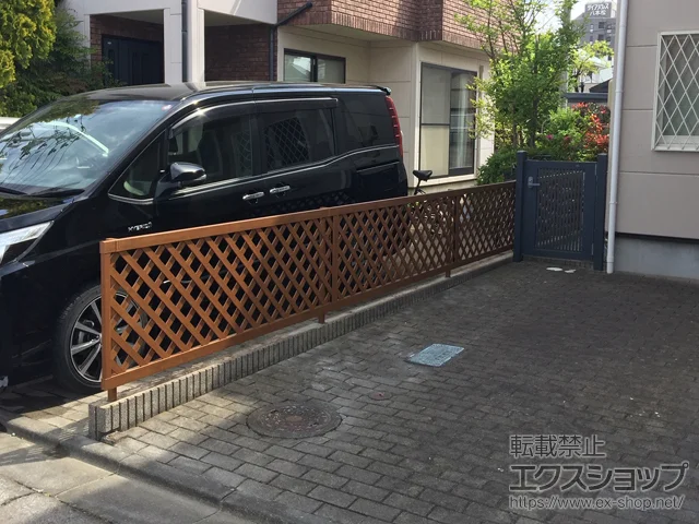 宮城県仙台市のYKKAPのフェンス・柵 スタンダードフェンス2型 自由柱施工 施工例