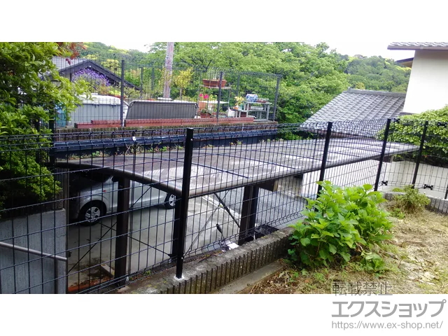 神奈川県富岡市のYKKAPのフェンス・柵 ハイグリッドフェンスUF8型 フリーポールタイプ 施工例