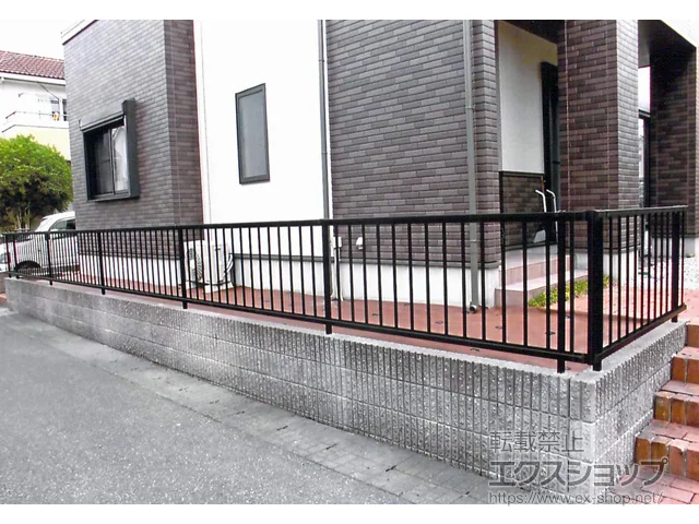 栃木県仙台市ののフェンス・柵 ミエッタフェンス 防犯たて格子タイプ 施工例