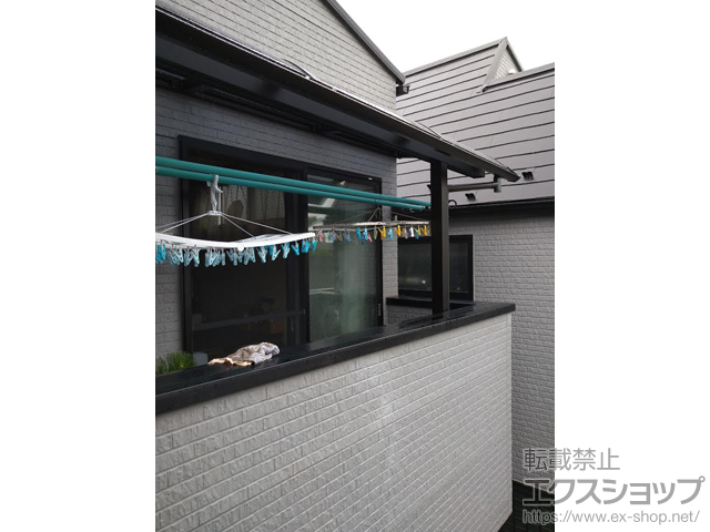 東京都板橋区ののバルコニー・ベランダ屋根 プレシオステラスII R型 屋根タイプ 単体 積雪〜20cm対応 施工例