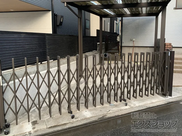 神奈川県横浜市のの門扉、カーゲート アルシャインII M型 Aタイプ ノンレール 片開き 430S 施工例