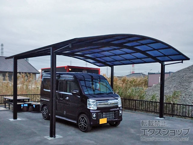 茨城県神栖市のYKKAPのカーポート レイナツインポートグラン　積雪〜20cm対応 施工例