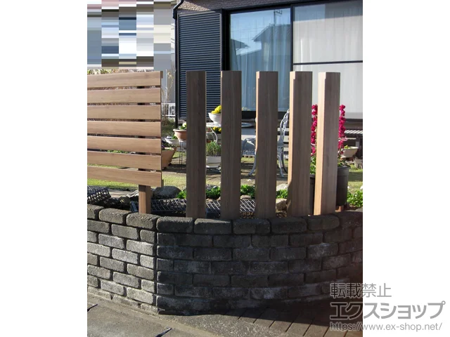 埼玉県広島市のFandFのフェンス・柵 デザイナーズパーツ 枕木材 施工例