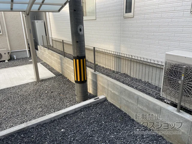 広島県延岡市のの門扉、カーポート、フェンス・柵 イーネットフェンス 3F型 自由柱タイプ 施工例