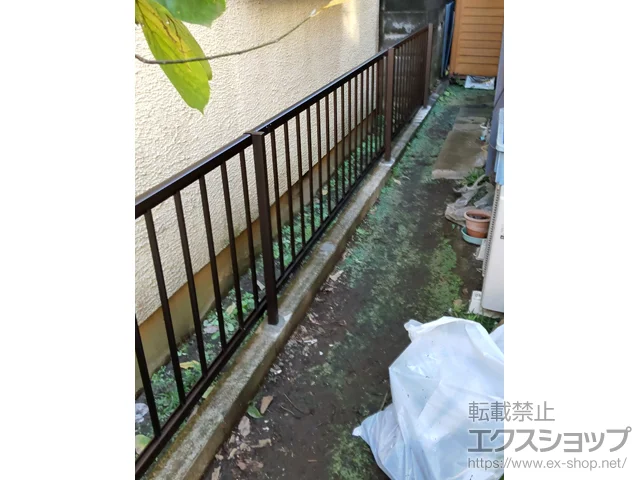 神奈川県川崎市のValue Selectのフェンス・柵 ミエッタフェンス 防犯たて格子タイプ 自由柱施工 施工例