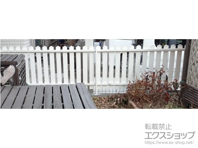 埼玉県小牧市のYKKAPのフェンス・柵 レスティンフェンス7型 自由柱施工 施工例