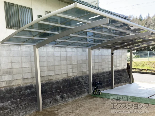 岡山県厚木市ののテラス屋根、カーポート レイナポートグラン　積雪〜20cm対応 施工例