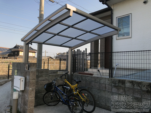 福岡県京都郡苅田町ののサイクルポート・駐輪場 ネスカRミニ (ラウンドスタイル) 積雪〜20cm対応 施工例