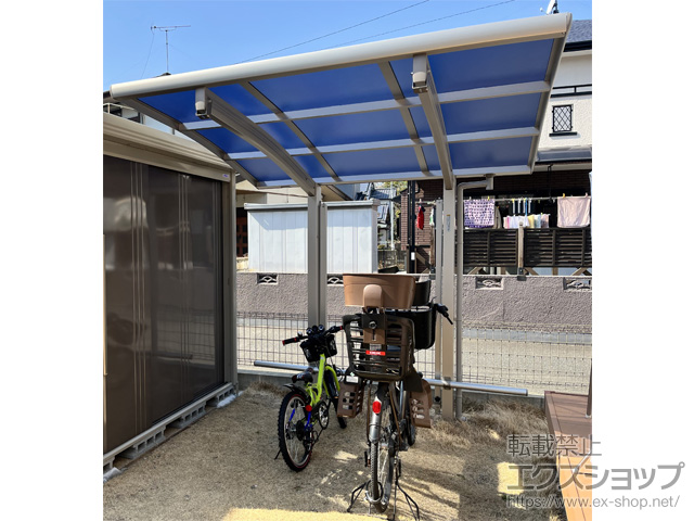 福岡県糟屋郡宇美町のの物置・屋外倉庫、サイクルポート・駐輪場 プレシオスポート ミニ 積雪〜20cm対応 施工例