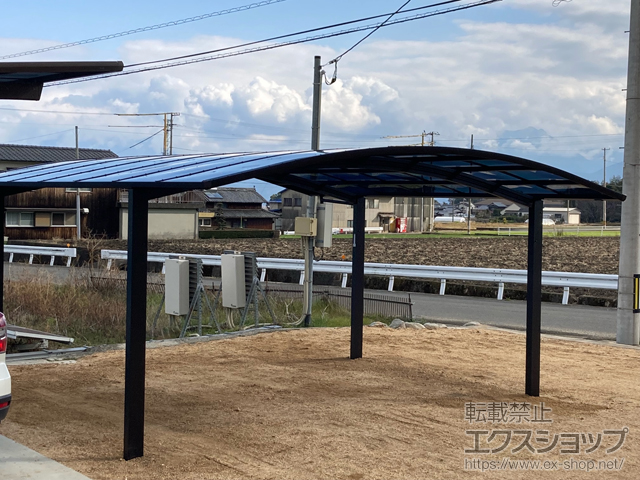 愛媛県西条市ののカーポート アリュース ツイン　積雪〜20cm対応 施工例